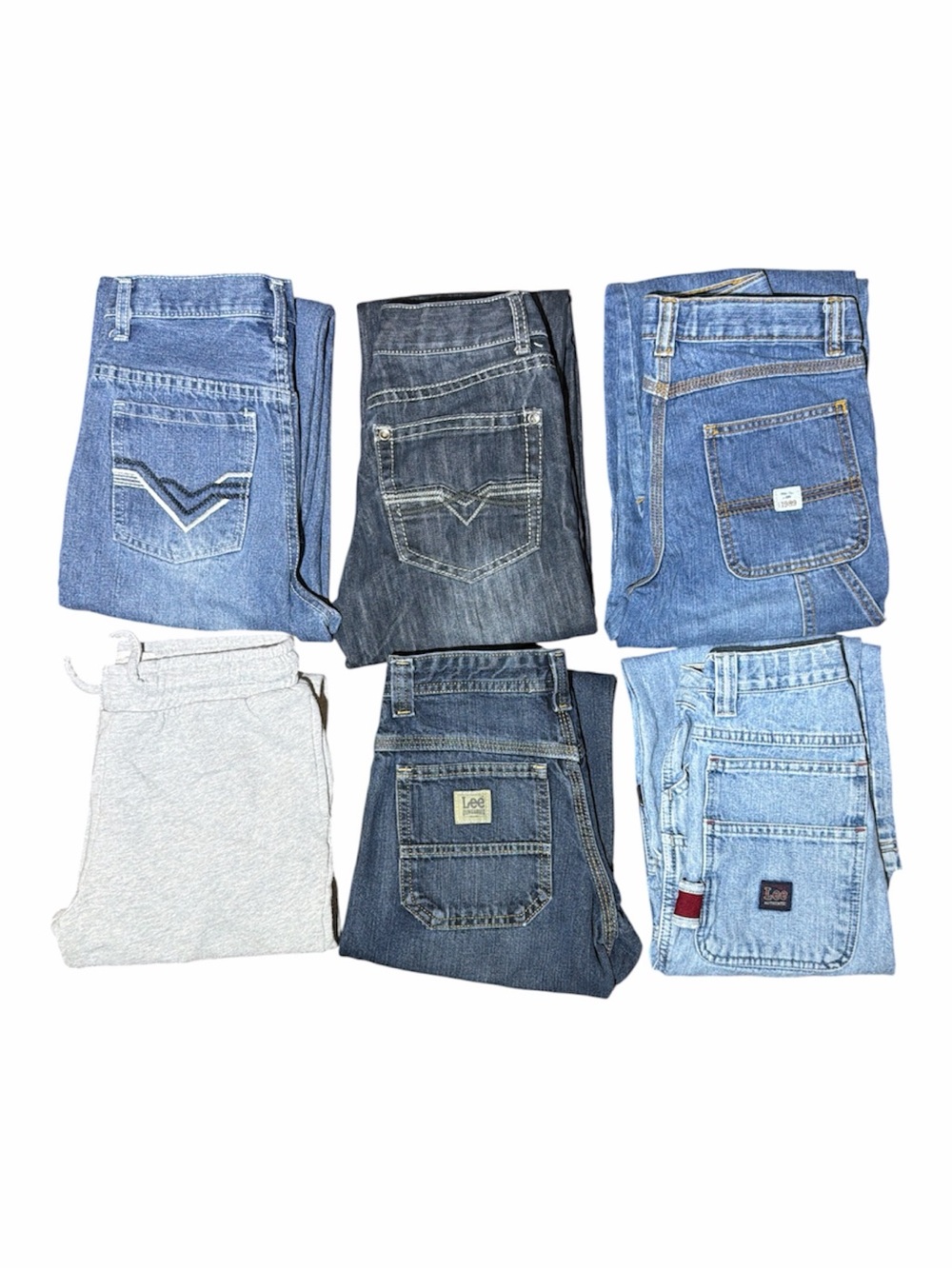Lee and Assorted Blue Denim Jeans 5LB Bundle
